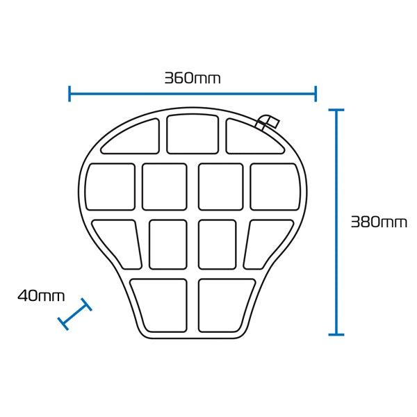 OxfordProducts-CUSHION SEAT AIR ADV/TOURING BK OXFORD OX883 5030009429040