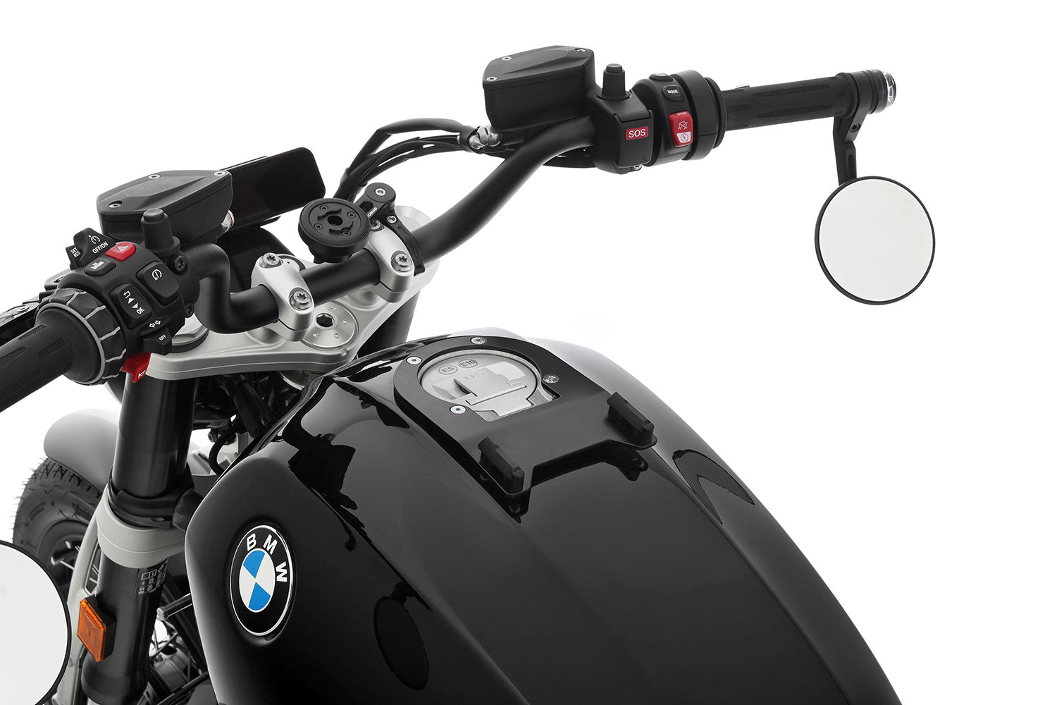 Tank ring bracket for secure attachment of CLICK BAGs with a single click