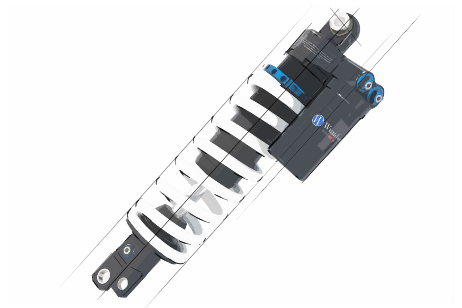 Wunderlich Suspension Shock absorber  S3 Adventure + HPA-57460-391