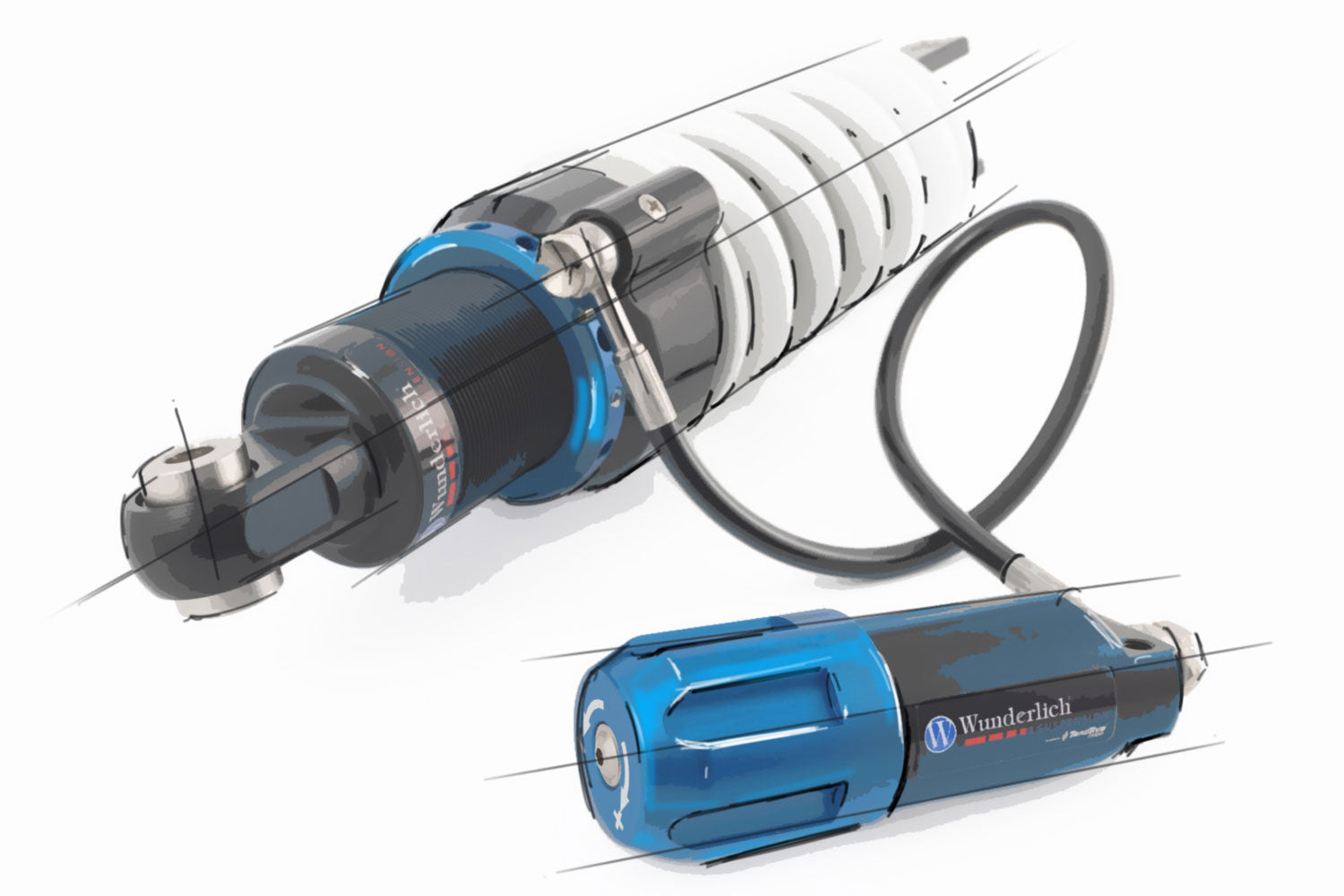 Wunderlich Suspension Shock absorber  S3 Adventure + HPA-57460-309