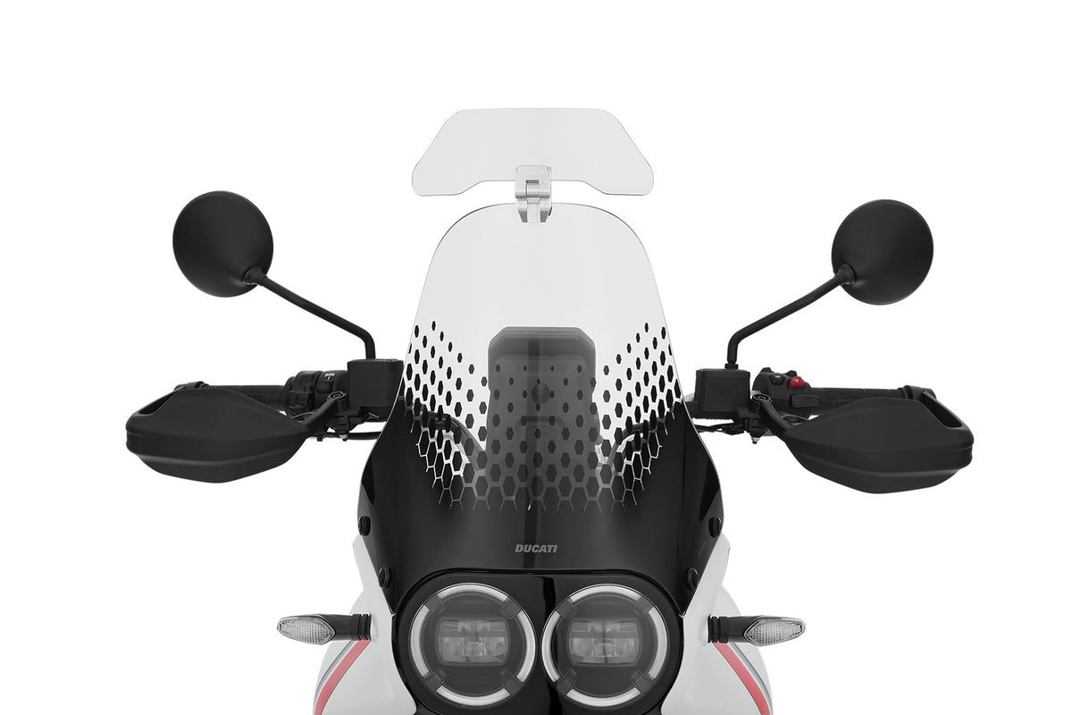 Wunderlich windshield extension Vario-ERGO 3D+ transparent, perfect wind protection thanks to the clever add-on spoiler
