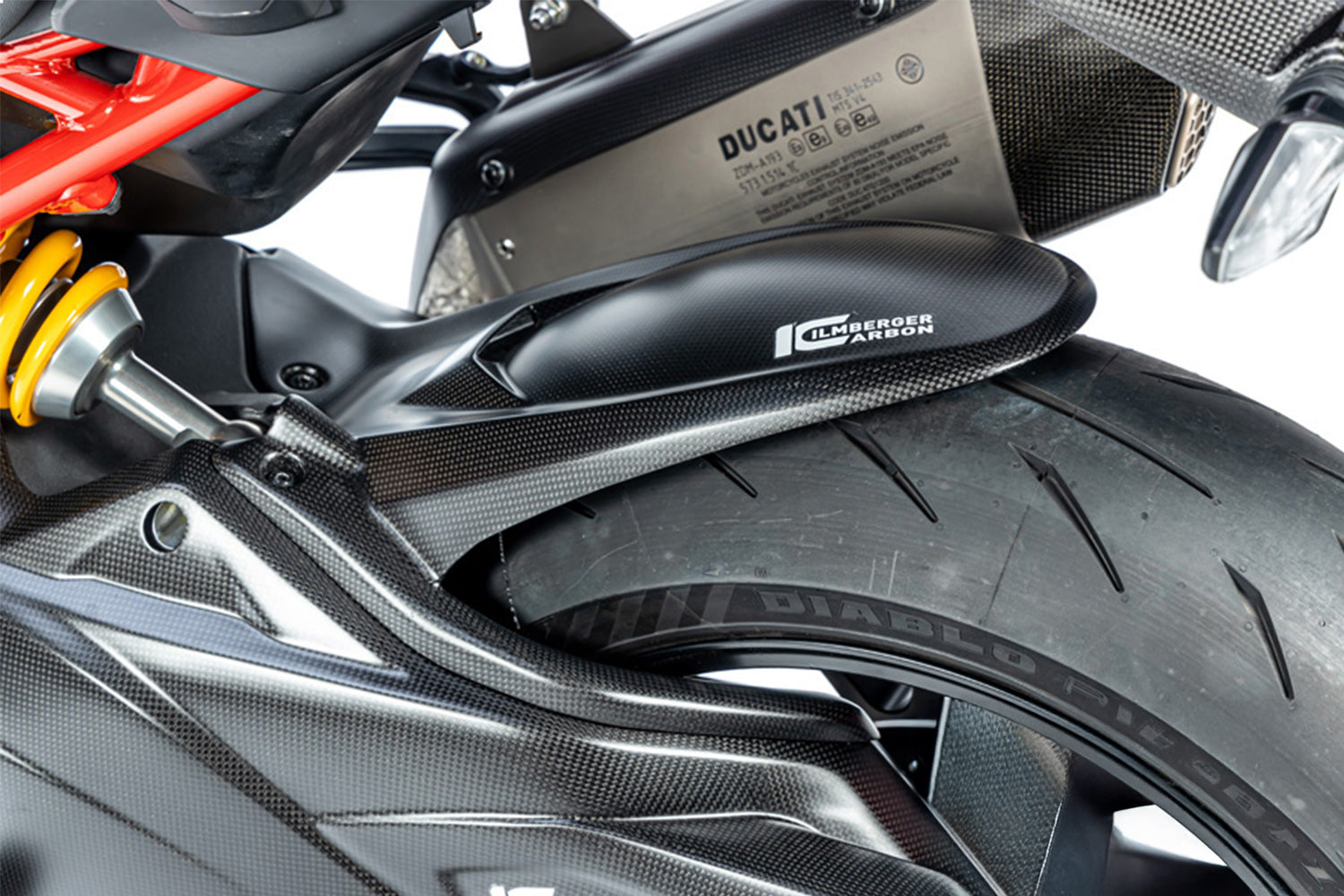 Ilmberger - Mudguard with Brake Line Cover Multistrada V4 Pikes Peak