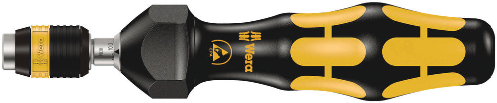 Wera Tools - Series 7400 ESD Kraftform adjustable torque screwdrivers (0.1-3.0 Nm) with Rapidaptor quick-release chuck