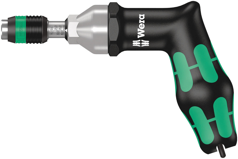 Wera Tools - Series 7400 Kraftform pistol handle, adjustable torque screwdrivers (25.0-55.0 in. lbs.) with Rapidaptor quick-release chuck