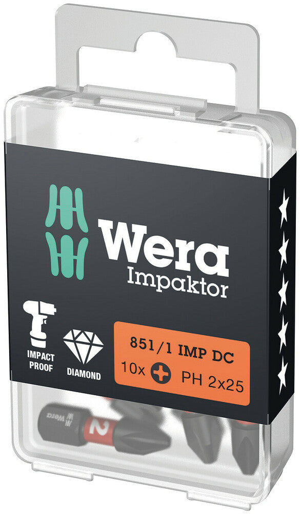 Wera Tools - 851/1 IMP DC PH DIY Impaktor PH bits