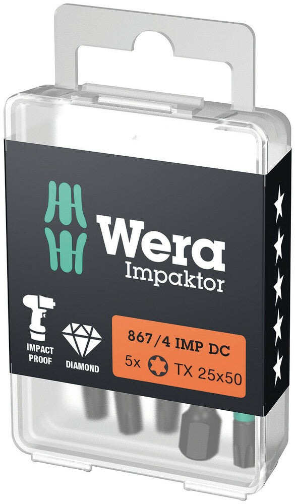 Wera Tools - 867/4 IMP DC TORX® DIY Impaktor bits