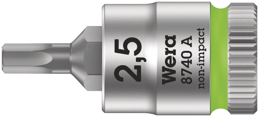 Wera Tools - 8740 A Zyklop bit socket, 1/4" drive