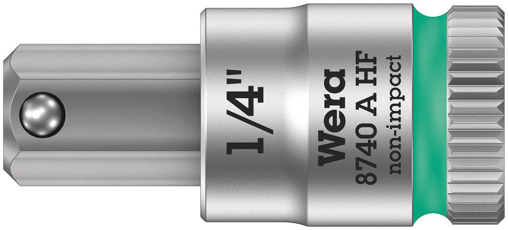Wera Tools - 8740 A HF Zyklop bit socket with holding function, 1/4" drive