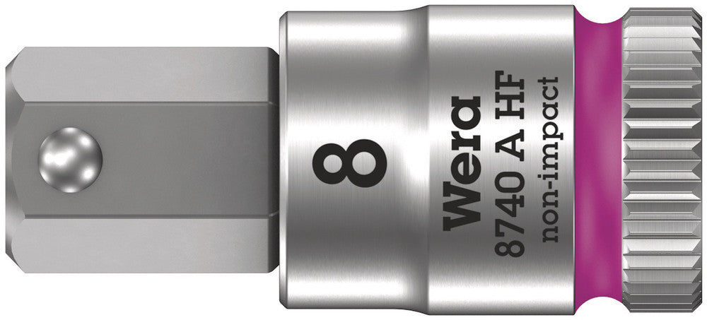 Wera Tools - 8740 A HF Zyklop bit socket with holding function, 1/4" drive