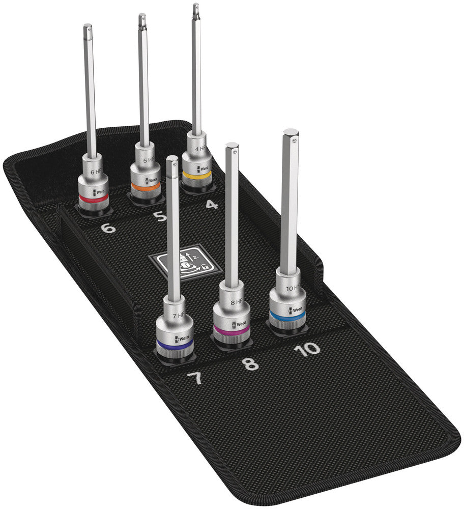 Wera Tools - 8740 C HF 2 Zyklop bit socket set with 1/2" drive, with holding function