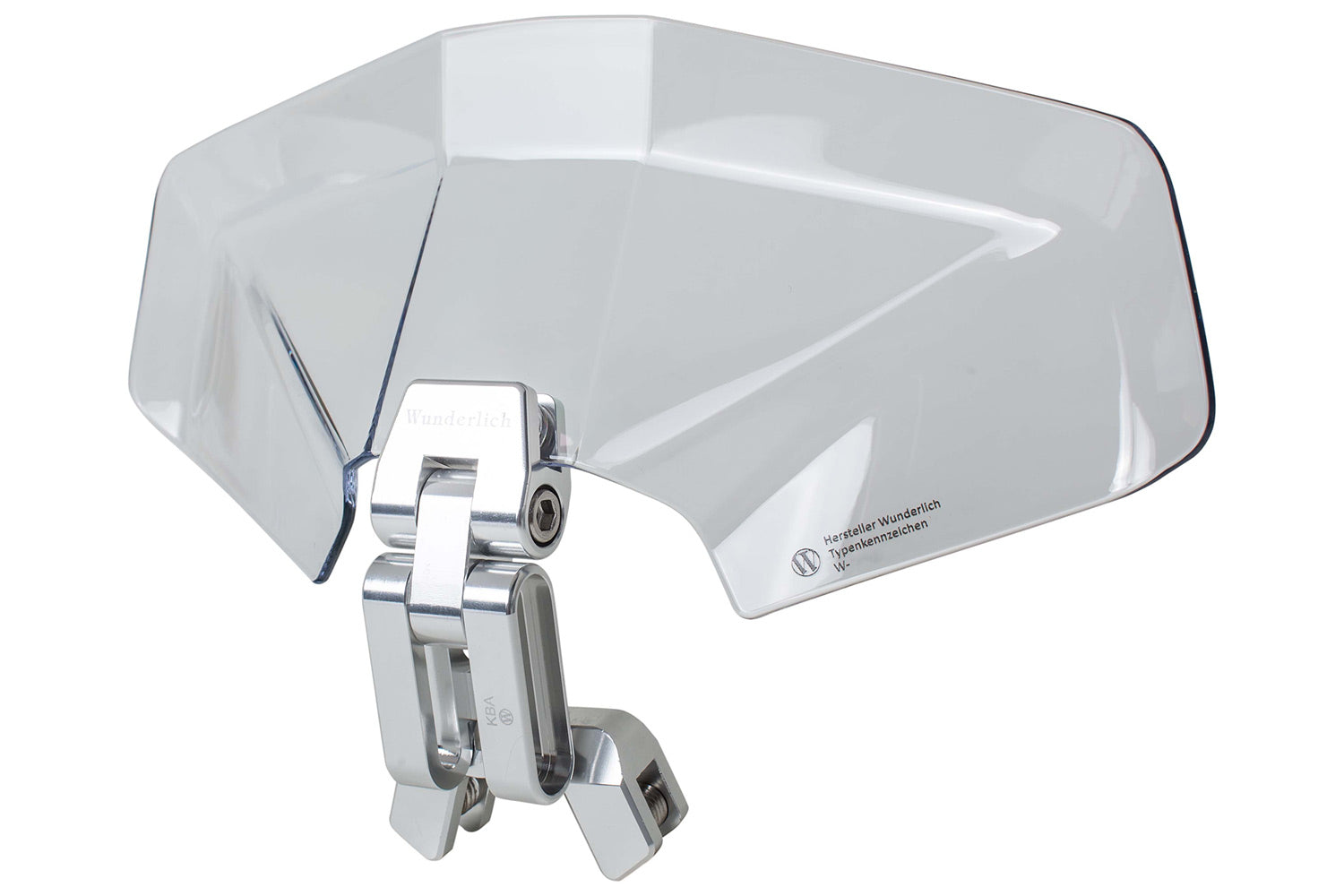 Wunderlich windshield extension Vario-ERGO 3D+ transparent, perfect wind protection thanks to the clever add-on spoiler