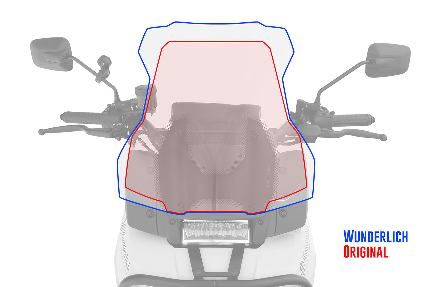 Wunderlich MARATHON windshield with windshield reinforcement-90154-002