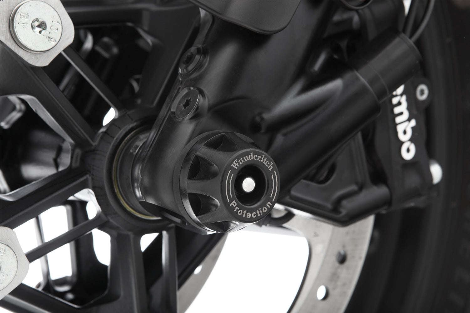 DoubleShock axle protection pads now also keep the front fork a safe distance from the asphalt and help prevent serious damage 