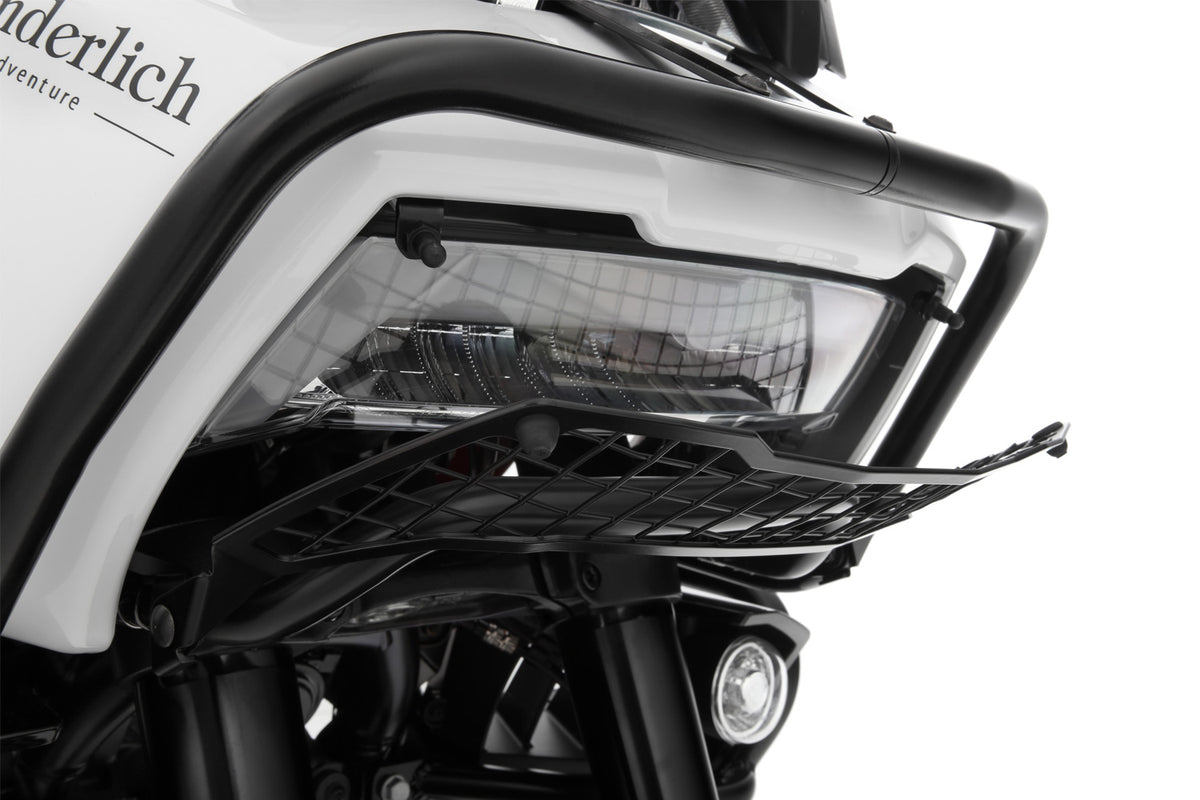 Wunderlich headlight protection grill, foldable, for the Harley-Davidson Pan America 1250 reliably protects the original headlight from...