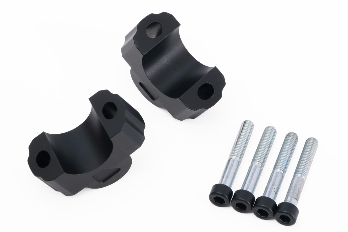 Raising the handlebar base by approx. 25 mm