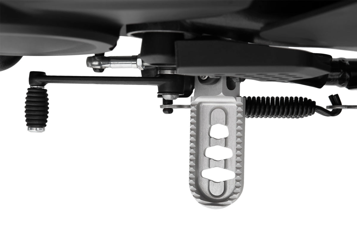 Lowering by 22 mm compared to the position of the original footrests
