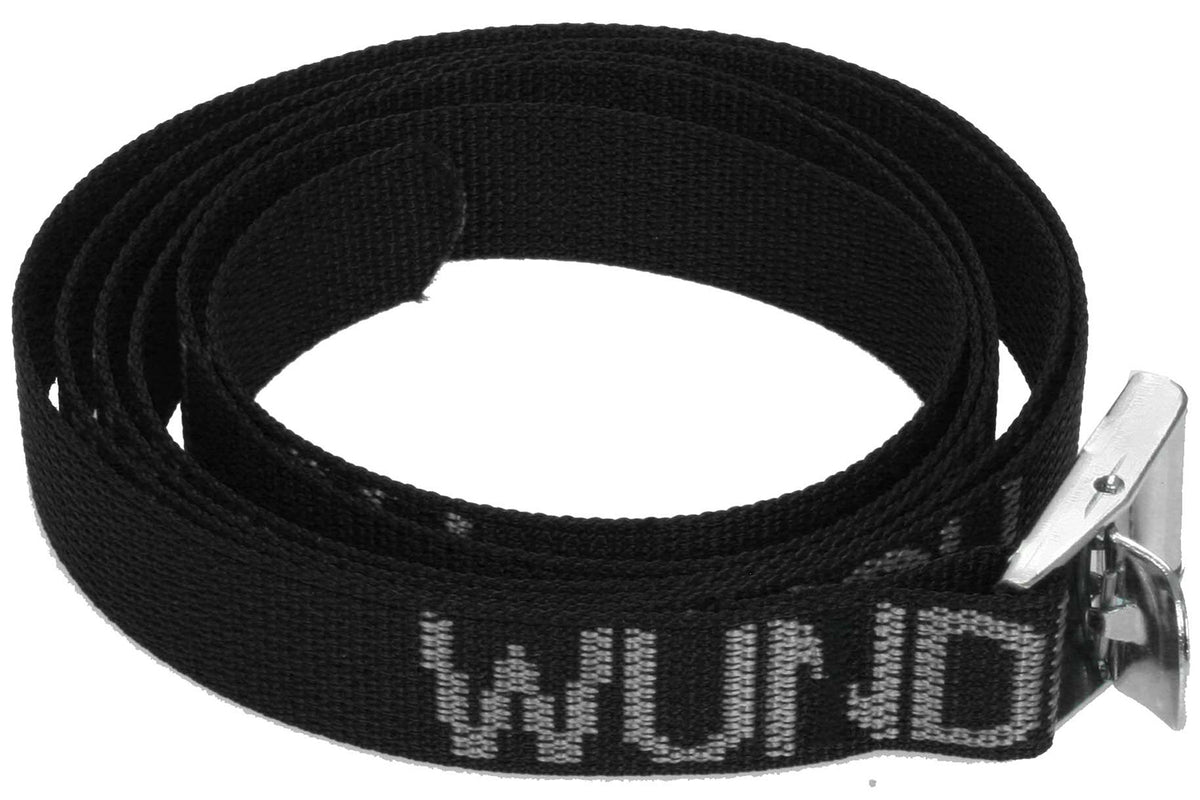 Strong woven Wunderlich nylon strap with metal buckle for a safe hold and simple use.