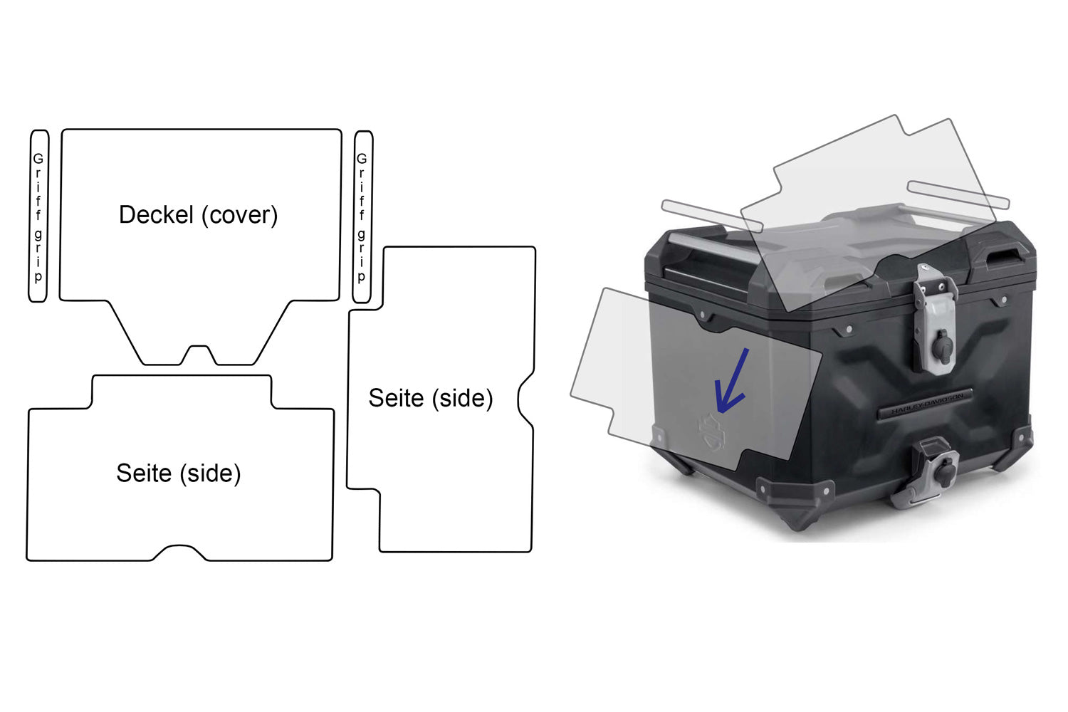PremiumShield - Top Case Protective Film Set for the Pan America