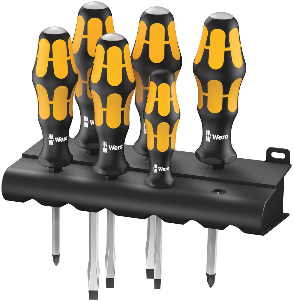 Wera Tools - 932/6 Screwdriver set Kraftform Wera: Chiseldriver and rack