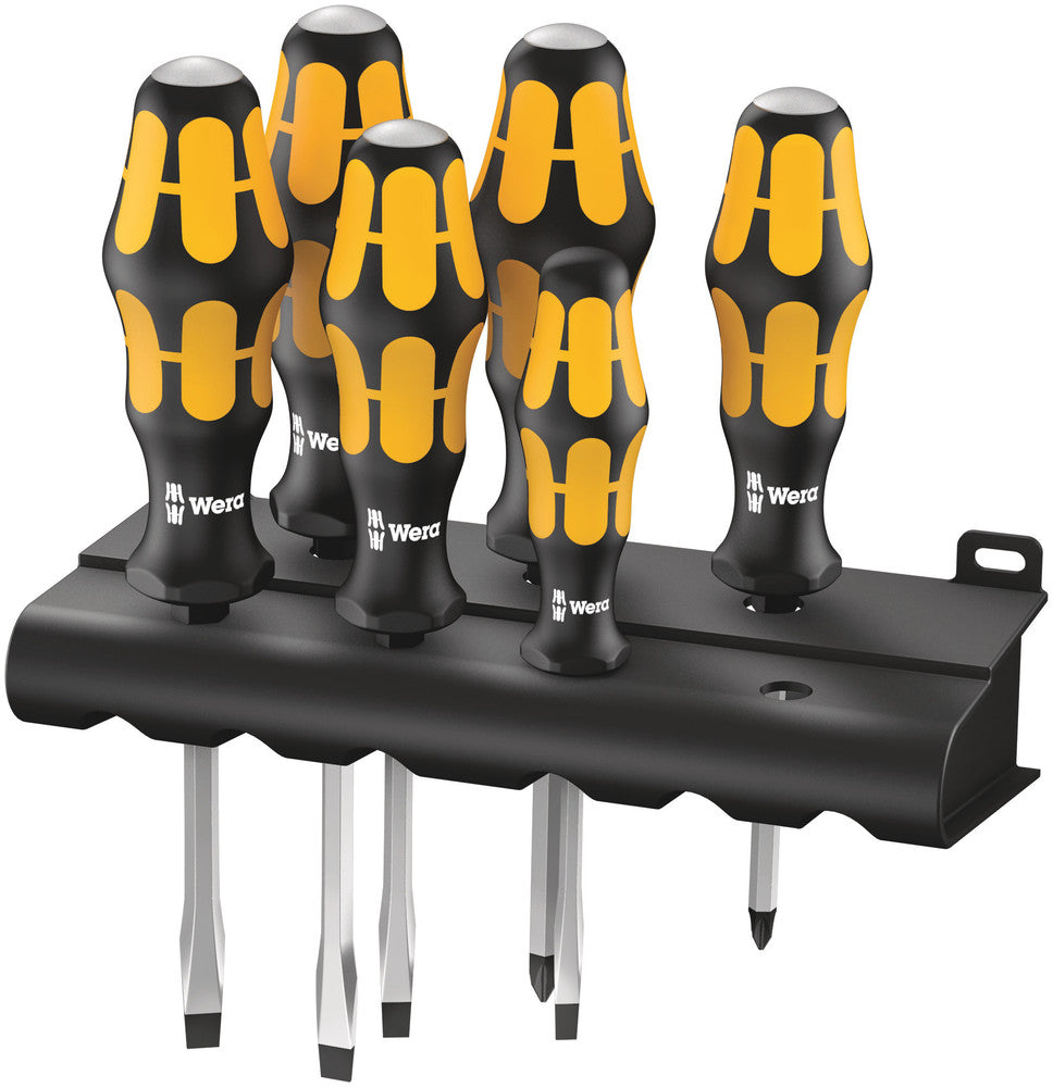 Wera Tools - 932/918/6 Screwdriver set Kraftform Wera: Chiseldriver and rack