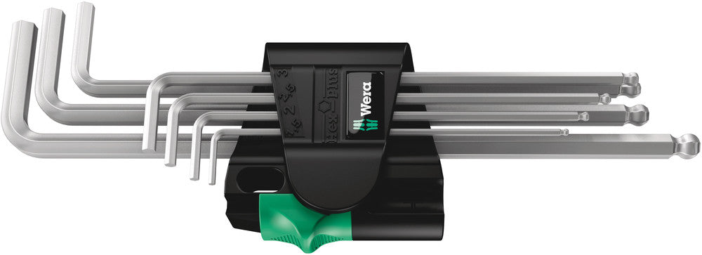 Wera Tools - 950/7 Hex-Plus Magnet 1 Magnetic L-key set, metric, chrome-plated