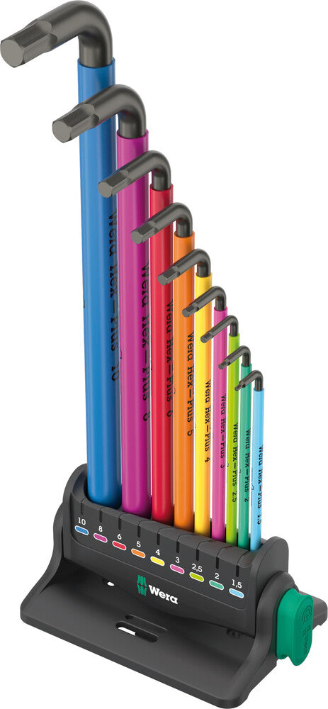Wera Tools - 950/9 Hex-Plus Multicolour 3 L-key set, metric, BlackLaser
