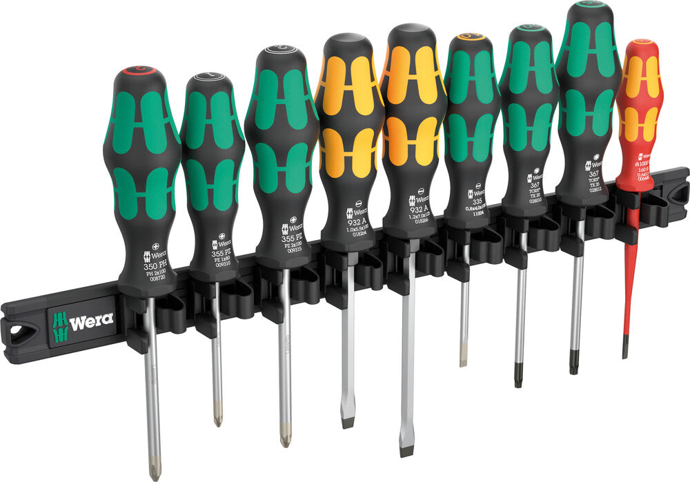 Wera Tools - 9650 Magnetic rail Kraftform screwdriver set