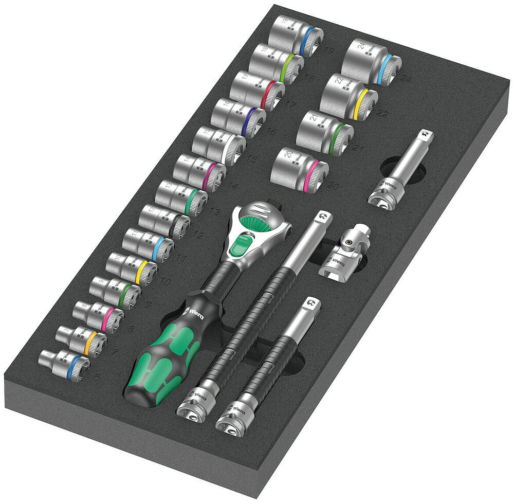 Wera Tools - 9721 Foam insert 8000 B Zyklop 3/8" ratchet set 1