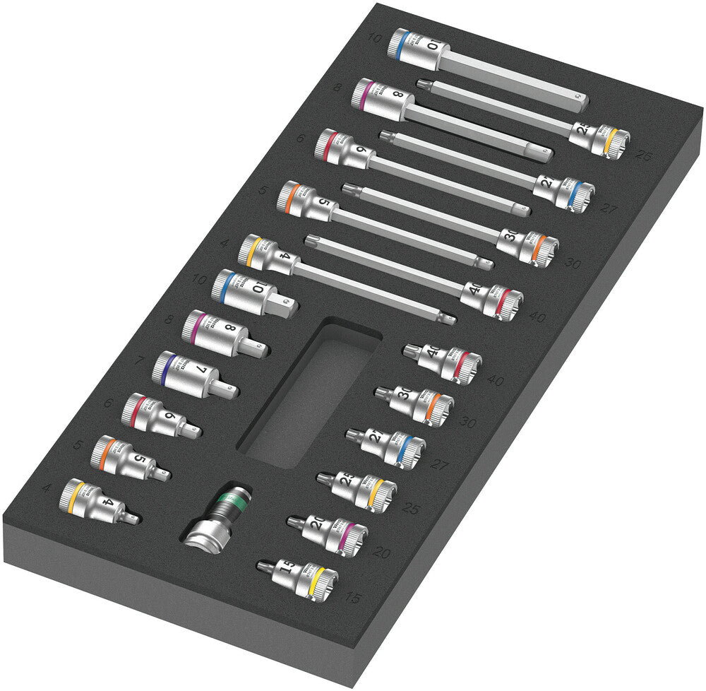 Wera Tools - 9723 Foam insert Zyklop B 3/8" bit socket set 1