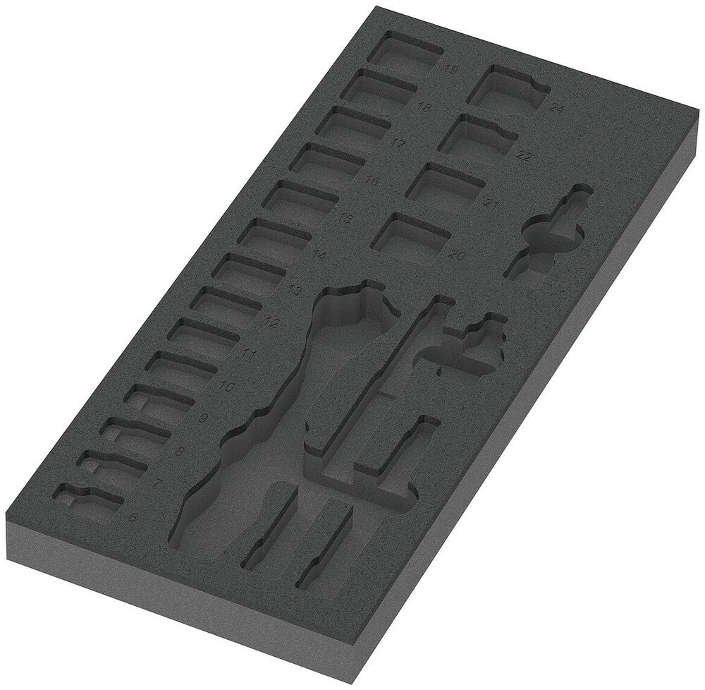 Wera Tools - 9821 Foam insert 8000 B Zyklop 3/8" ratchet set 1, empty