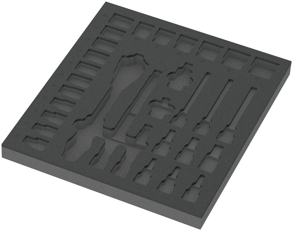 Wera Tools - 9822 Foam insert 8000 C Zyklop 1/2" ratchet set 1, empty