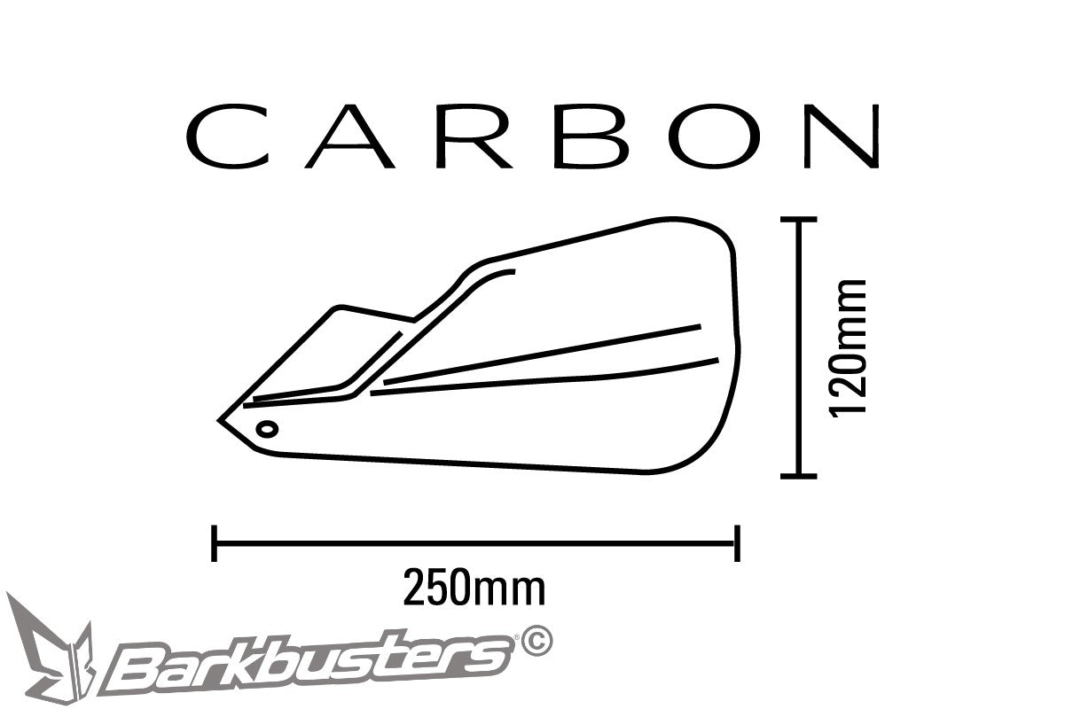 Barkbusters - Carbon Handguards, Guards Only