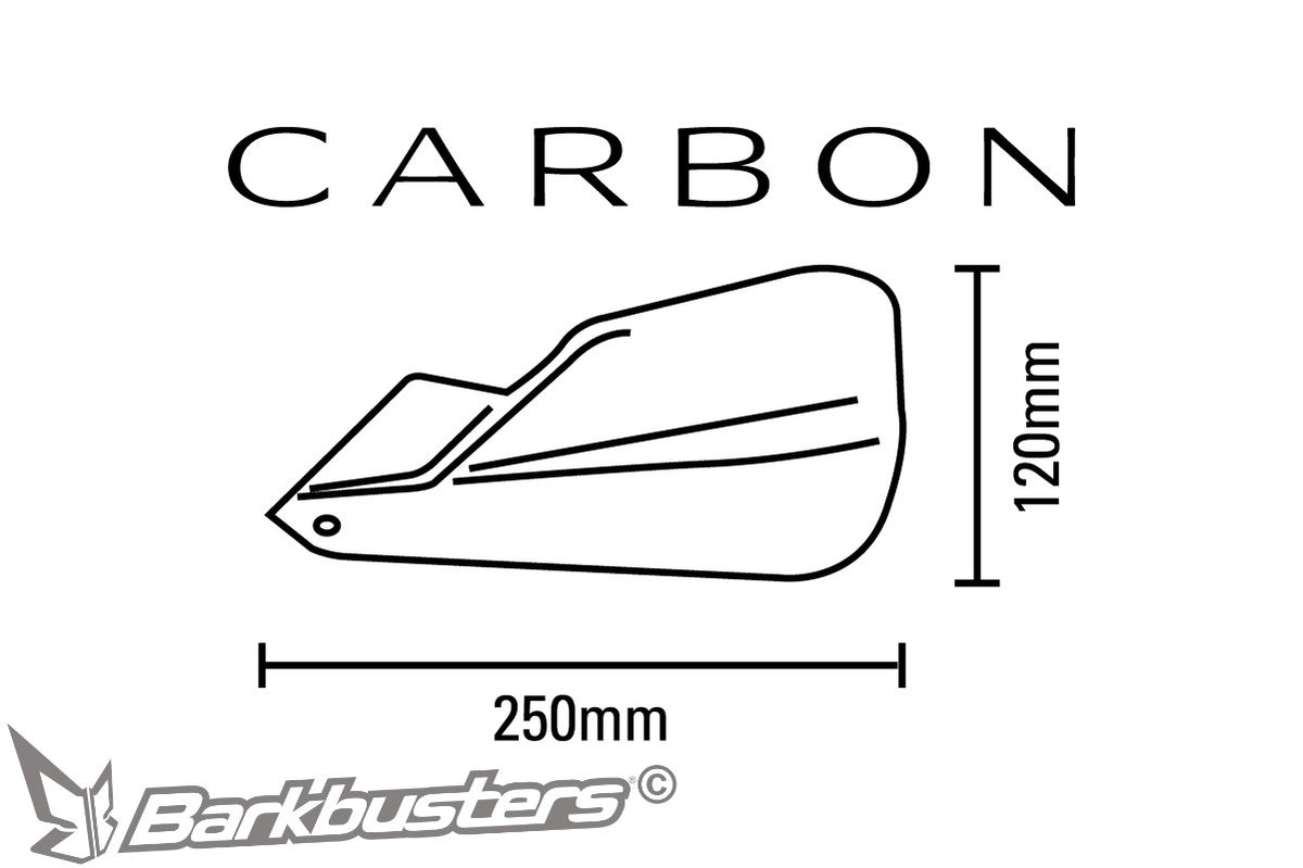 Barkbusters - Carbon Handguards, Guards Only