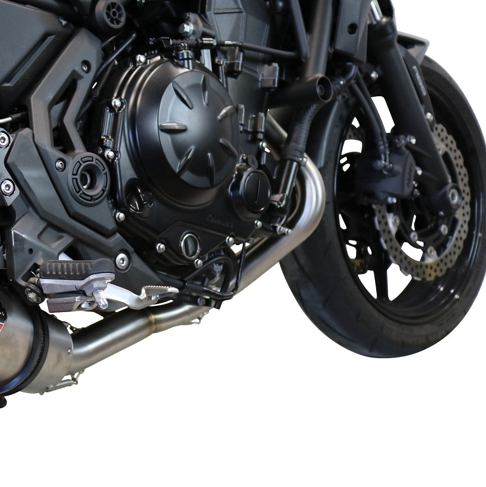 GPR-Exhaust---M3-Black-Titanium-Full-Line-for-Ninja-650-from-2021-to-2022-dB-Killer-Catalyst