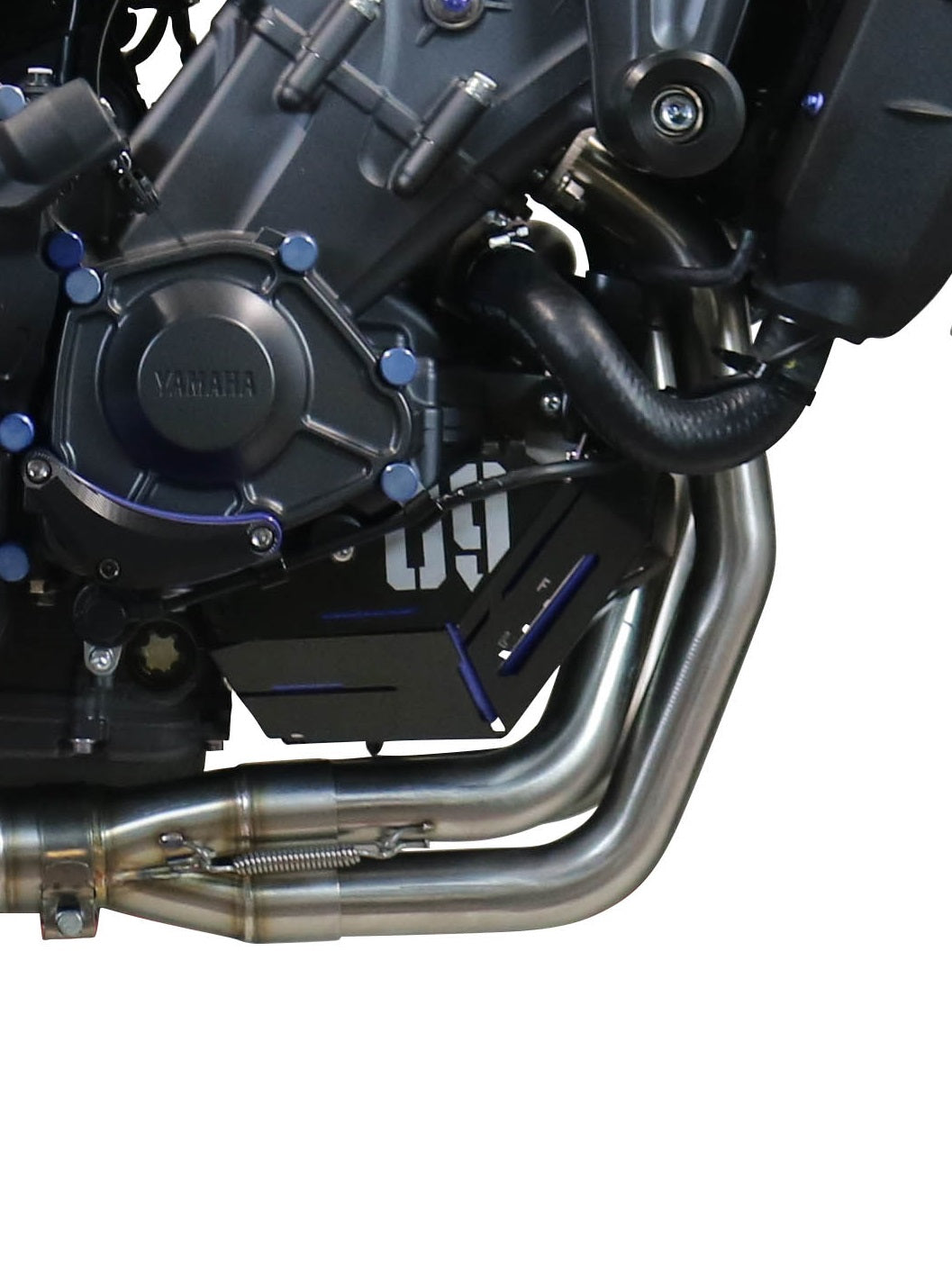 GPR-Exhaust---M3-Black-Titanium-Full-Line-for-Mt-09-from-2021-to-2023-dB-Killer-Catalyst