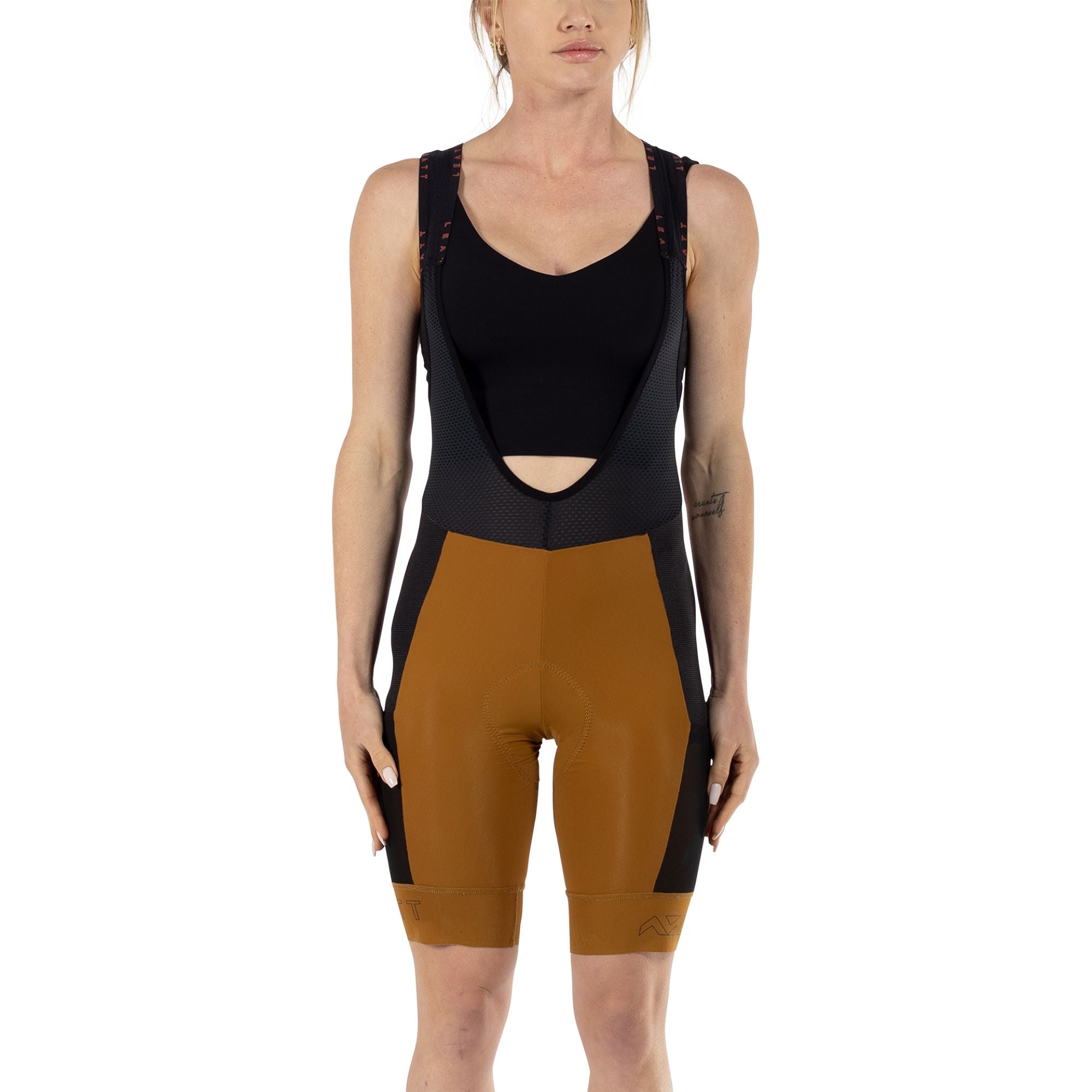 LEATT APPAREL BIB SHORT 5.0 ENDURANCE PEANUT 12 WOMENS