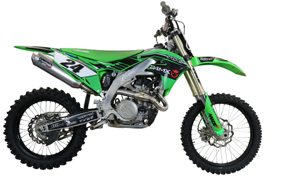 GPR-Exhaust---Pentacross-Inox-Full-Line-for-KX-450-X-from-2019-to-2020-dB-Killer-Spark-Arrestor