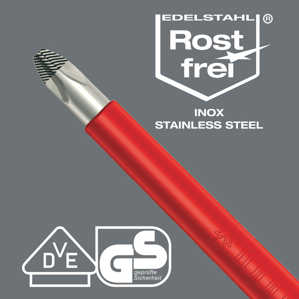 Wera Tools - 3160 i VDE Insulated screwdriver for slotted screws, stainless