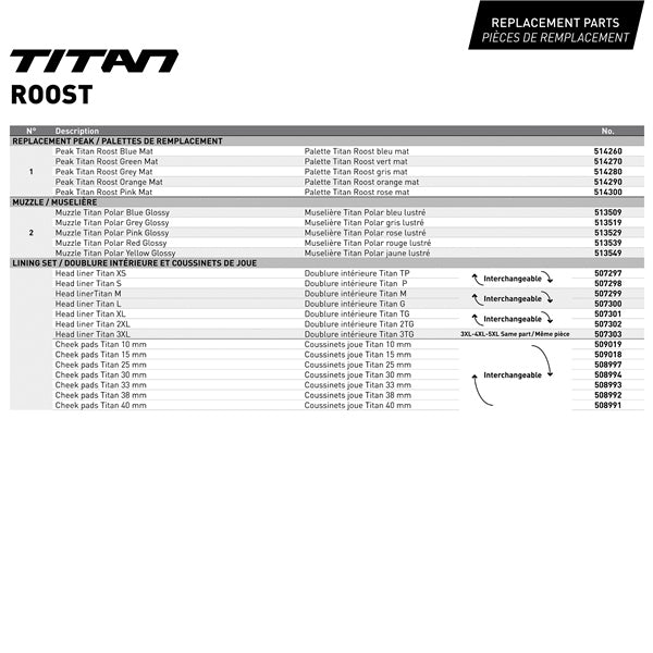 CKX-HELM TITAN ORI DL ROOST PI MAT 3XL 514307 