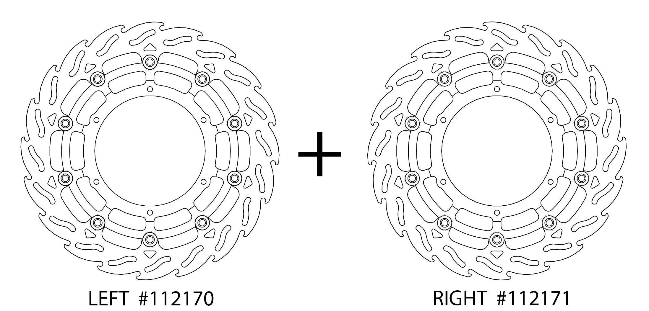 Moto-Master - Flame Series Front 320mm Rotors Left and Right for KTM 1090 1190 1290