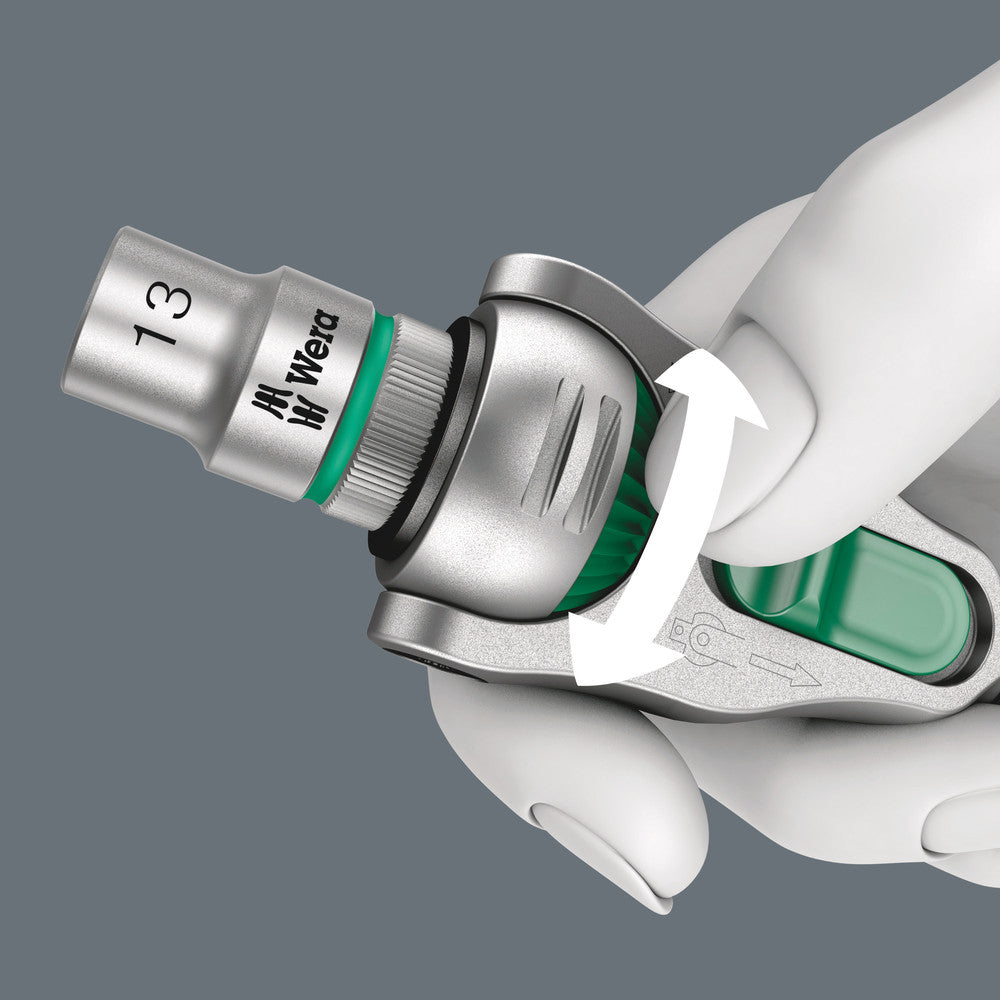 Wera Tools - 8100 SB 9 Zyklop Speed Ratchet Set, 3/8" drive, imperial