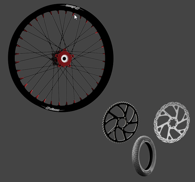 Warp9 Racing - Pre-Built Rear Wheel (17x2.50) for 2023 Talaria Sting-R MX4