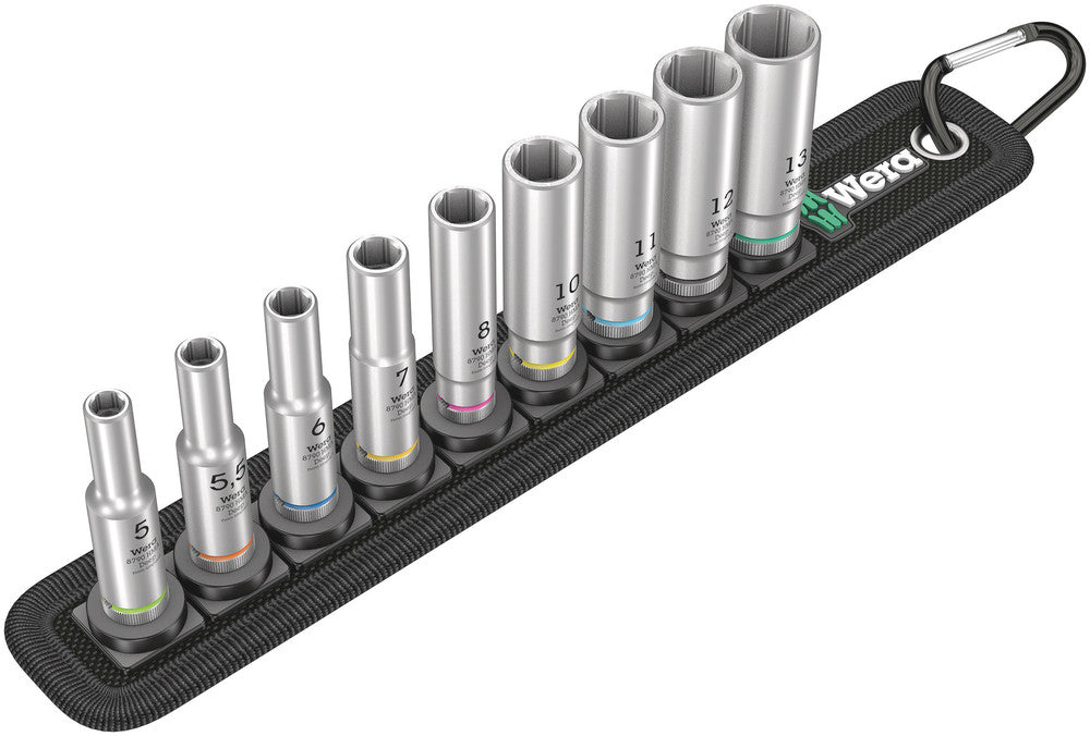 Wera Tools - Belt A Deep 1 socket set, 1/4" drive