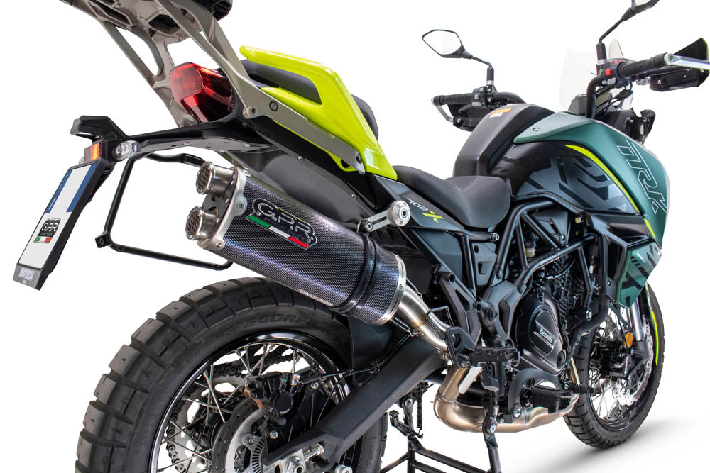 GPR-Exhaust---Dual-Poppy-Slip-on-for-TRK-702-X-from-2023-to-2024-dB-Killer-Link-Pipe