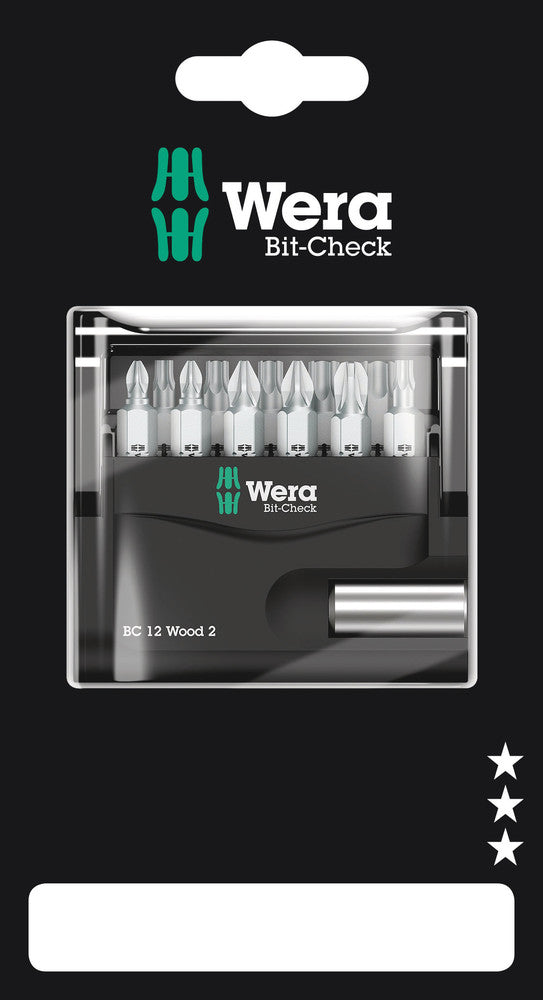 Wera Tools - Bit-Check 12 Wood 2 SB