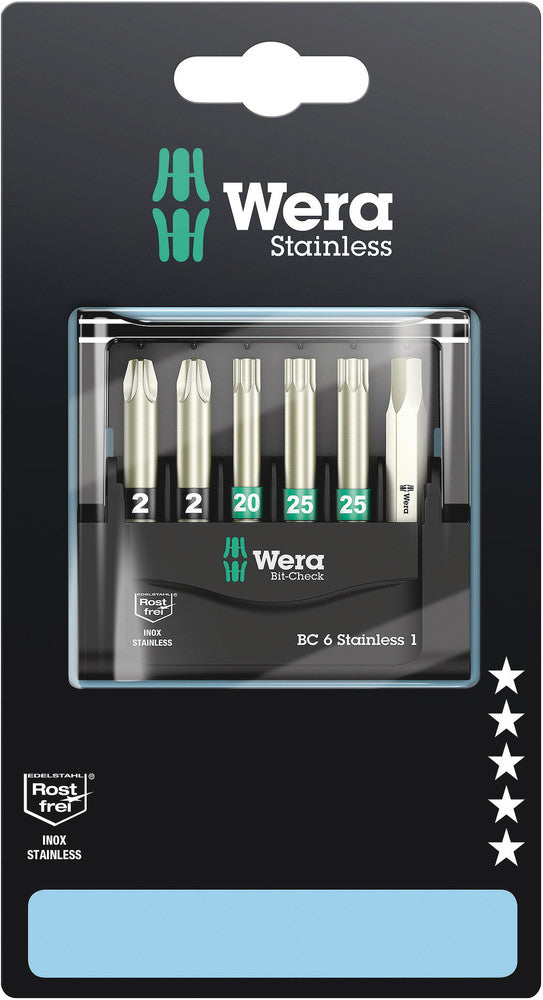 Wera Tools - Bit-Check 6 Stainless 1 SB