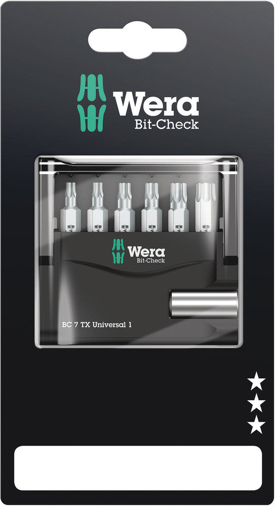 Wera Tools - Bit-Check 7 TX Universal 1 SB