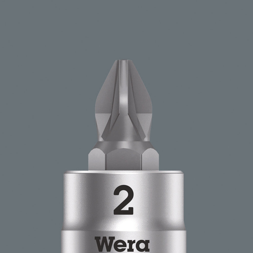 Wera Tools - 8751 A Phillips Zyklop bit socket, 1/4" drive
