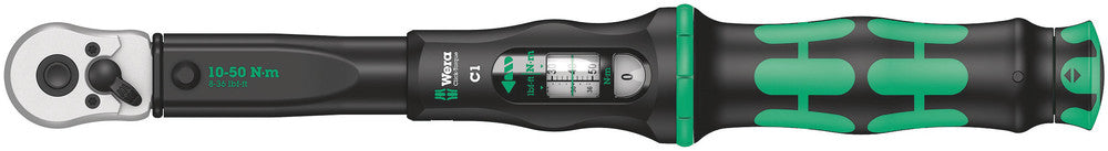 Wera Tools - Click-Torque C 1 torque wrench with reversible ratchet, 10-50 Nm