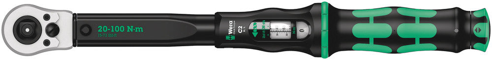 Wera Tools - Click-Torque C 2 Push R/L adjustable torque wrench for clockwise and anti-clockwise torque-control, 20-100 Nm